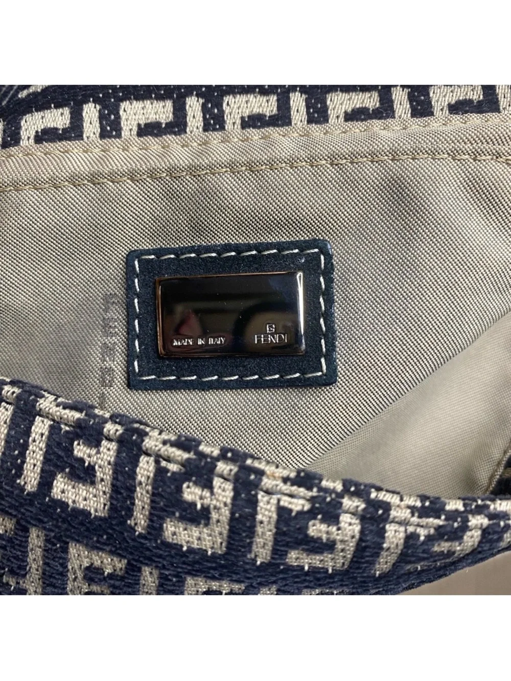 Authentic Fendi Zucchino Mamma Baguette Shoulder Bag Y2K 100% AUTHENTIC
